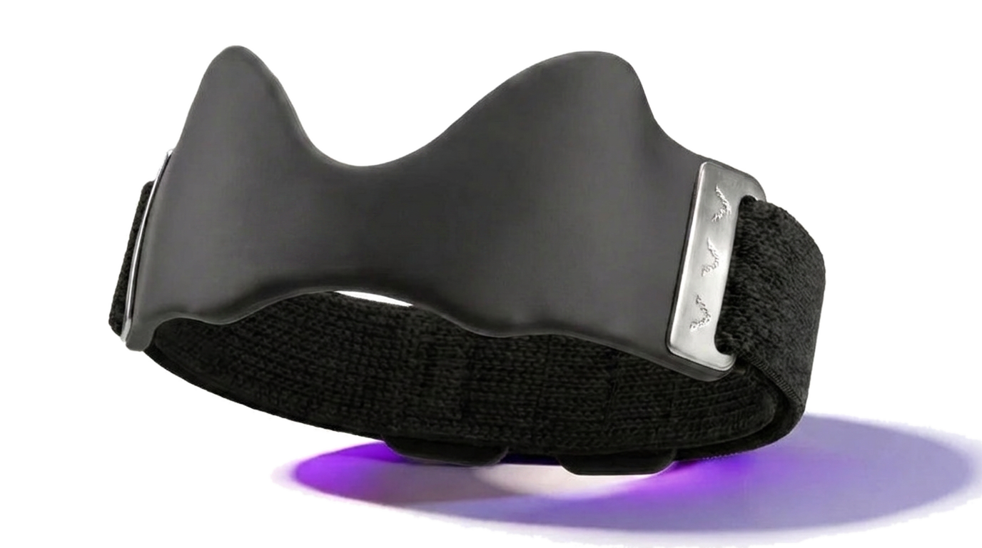Fascia rotulea Braugo in nero su sfondo chiaro